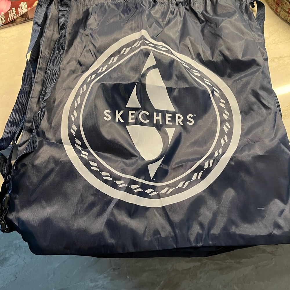 Skechers Blue Sporty Backpack with Drawstring Closure (Total 4)